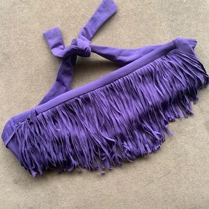 Fringed bikini top